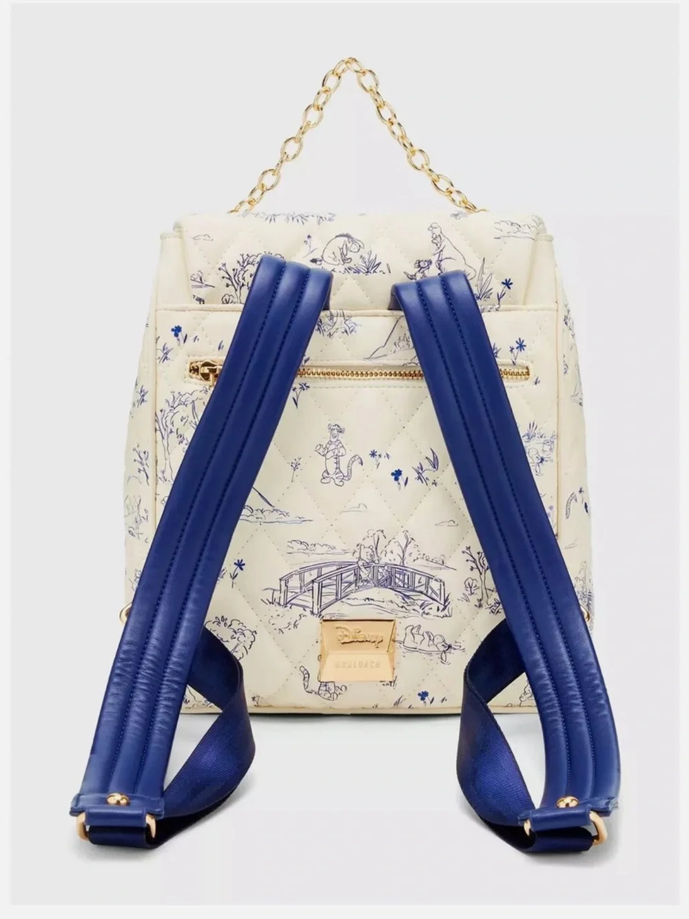 Disney Winnie the Pooh Toile Quilted Drawstring Backpack